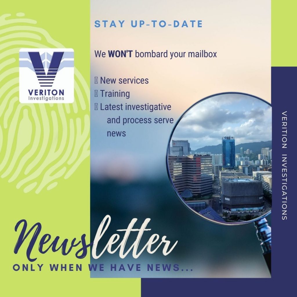 Veriton Investigations Newsletter