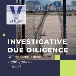 Investigative Due Diligence text on photo of a hole in a security fence