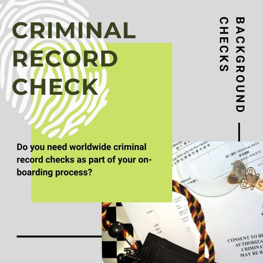 Worldwide Criminal Record Checks